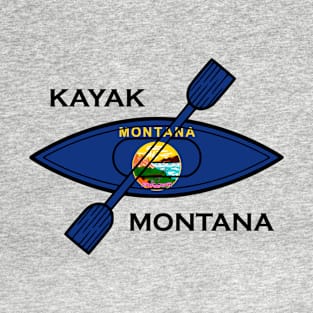 Kayak Montana Flag T-Shirt